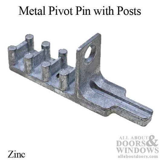 Metal Pivot Pin with Posts Window World, Zinc