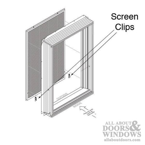 Ariel Double Hung Screen Latch Kit, Pair - Clear - Ariel Double Hung Screen Latch Kit, Pair - Clear