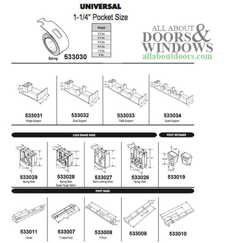 Brake Shoe 1-1/4 Pocket, pivot lock, Standard Material - Brake Shoe 1-1/4 Pocket, pivot lock, Standard Material