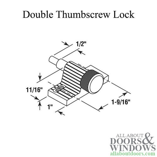 1 Inch Twist-In Lock for Sliding Doors and Windows - 1 Inch Twist-In Lock for Sliding Doors and Windows