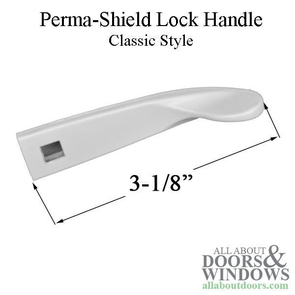 Andersen Perma-Shield Lock Handle, Classic Style - White - Andersen Perma-Shield Lock Handle, Classic Style - White