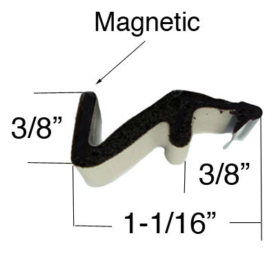 Magnetic weatherstrip For Hinged Doors On Lock Side and Top Of Door Frame - Magnetic weatherstrip For Hinged Doors On Lock Side and Top Of Door Frame
