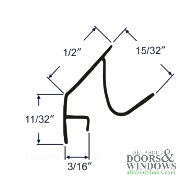 Andersen Perma-Shield Narrowline Glazing Bead, 3/8 glass Lower Rails - White - Andersen Perma-Shield Narrowline Glazing Bead, 3/8 glass Lower Rails - White