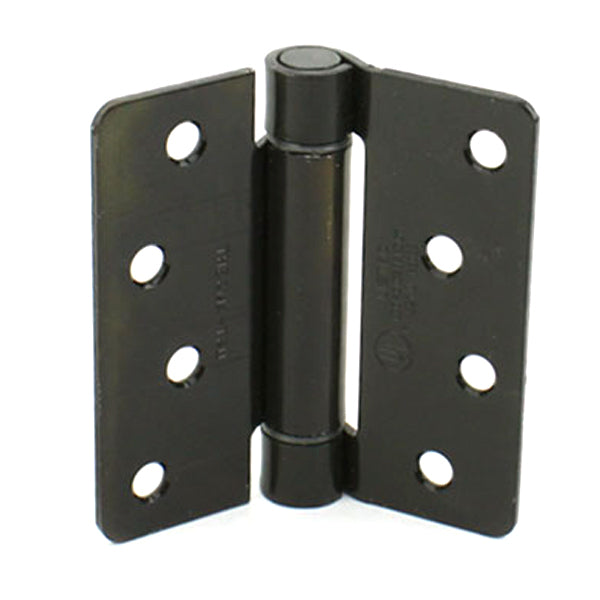 Spring Hinge 4x4, 1/4 Radius Corner, Standard, Steel - Black Nickel - Spring Hinge 4x4, 1/4 Radius Corner, Standard, Steel - Black Nickel