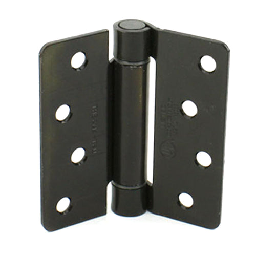 Spring Hinge 4x4, 1/4 Radius Corner, Standard, Steel - Black Nickel - Spring Hinge 4x4, 1/4 Radius Corner, Standard, Steel - Black Nickel
