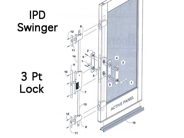 Auxiliary Locking Module Drive Bar / Rod, IPD 8-0 Door - Top - Auxiliary Locking Module Drive Bar / Rod, IPD 8-0 Door - Top