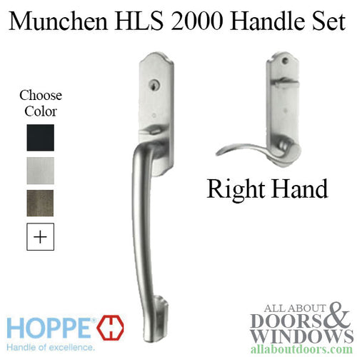 Hoppe Munchen HLS2000 Traditional Entrance Handle Set Right Hand - Hoppe Munchen HLS2000 Traditional Entrance Handle Set Right Hand