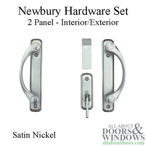 Andersen Newbury Door Handle For Two Panel Sliding Door Satin Nickel - Andersen Newbury Door Handle For Two Panel Sliding Door Satin Nickel
