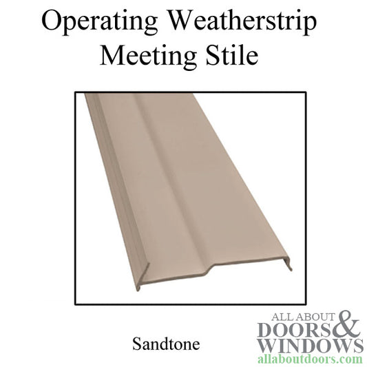 Andersen Perma-Shield Gliding Door Operating Weatherstrip, Meeting Stile - Sandtone