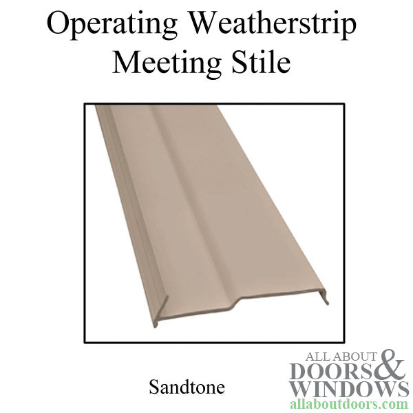 Andersen Perma-Shield Gliding Door Operating Weatherstrip, Meeting Stile - Sandtone - Andersen Perma-Shield Gliding Door Operating Weatherstrip, Meeting Stile - Sandtone