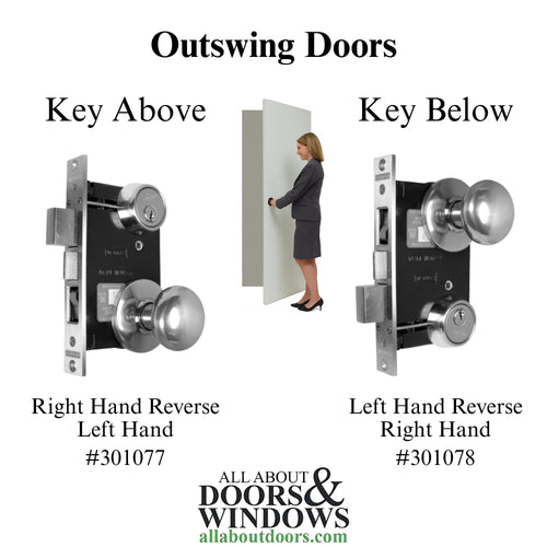 Marks Series 22 Entrance Door Handle Set Right Hand Reverse Door Knob Set - Marks Series 22 Entrance Door Handle Set Right Hand Reverse Door Knob Set