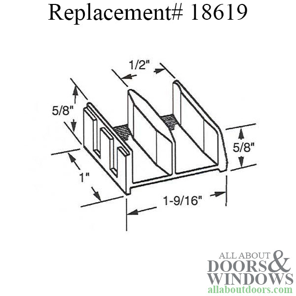 Bottom Sliding Shower Door Guide with Screw - Not Available - Bottom Sliding Shower Door Guide with Screw - Not Available