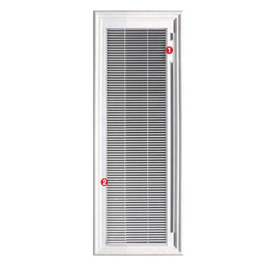 Therma Tru Door Lite 1 Lite with Glass and Surround with Internal Blinds
