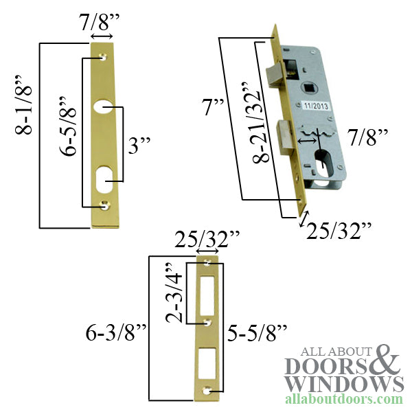 Papaiz Single Cylinder Lock and Handle Set for 1 Inch to 1.25 Inch Door Thickness - Papaiz Single Cylinder Lock and Handle Set for 1 Inch to 1.25 Inch Door Thickness