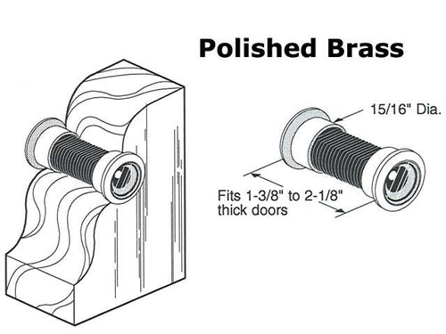 Door Viewer - 200  Degree - Polished Brass - Door Viewer - 200  Degree - Polished Brass