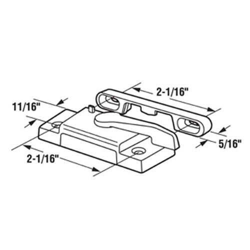 Sash/Cam Lock - Vinyl and Aluminum Sash Hardware, Diecast - White - Choose Handing - Sash/Cam Lock - Vinyl and Aluminum Sash Hardware, Diecast - White - Choose Handing