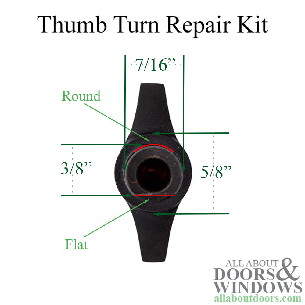 Thumb Turn Kit for Emtek Multipoint Lock Trim Bronze - Thumb Turn Kit for Emtek Multipoint Lock Trim Bronze