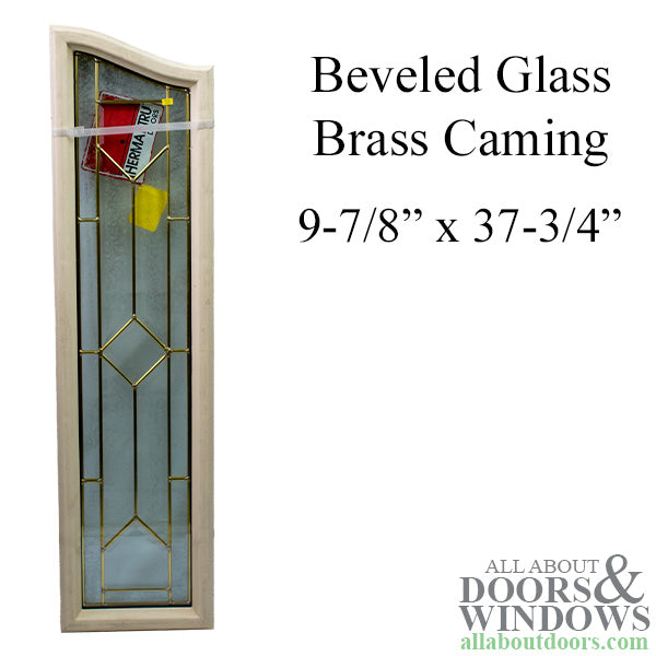 Curved Top, Leaded, Beveled Glass, Brass Caming 8 x 33-3/4 x 36 - Curved Top, Leaded, Beveled Glass, Brass Caming 8 x 33-3/4 x 36