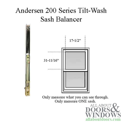 Andersen 200 Series Tilt-Wash Double Hung Sash Balancer - M960 - Andersen 200 Series Tilt-Wash Double Hung Sash Balancer - M960