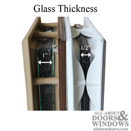 Therma Tru 15 Lite Surround with Double Pane Glass with Internal Grid and Plastic Frame - Therma Tru 15 Lite Surround with Double Pane Glass with Internal Grid and Plastic Frame