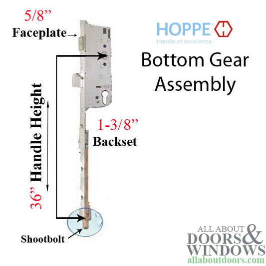 16mm Manual Gear, 35/92 Shootbolt, 1/2" D/B