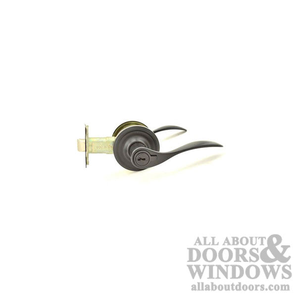 Weslock Bordeau Entry Door Lever Right Hand Keyed Black Entry Door Handle - Weslock Bordeau Entry Door Lever Right Hand Keyed Black Entry Door Handle