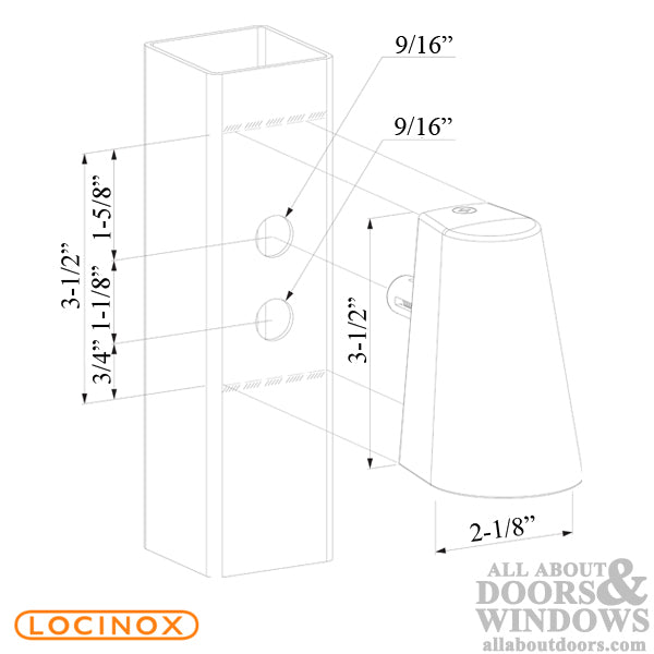 Locinox LED Light Fixture for Gates and Fences - Choose Color - Locinox LED Light Fixture for Gates and Fences - Choose Color