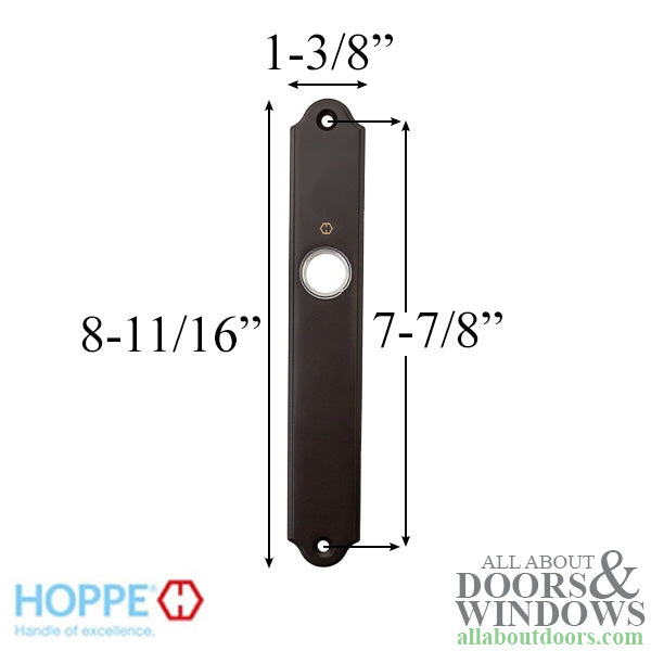 Interior Escutcheon Plate, No Cylinder Hole, Rustic Umber - Interior Escutcheon Plate, No Cylinder Hole, Rustic Umber