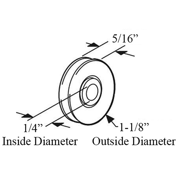 Roller Only, 1-1/8 Diameter, Steel wheel - Roller Only, 1-1/8 Diameter, Steel wheel
