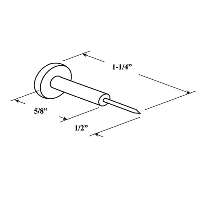 1-1-4 Inch Window Grid Retainer Pin - Clear Plastic - 1-1-4 Inch Window Grid Retainer Pin - Clear Plastic