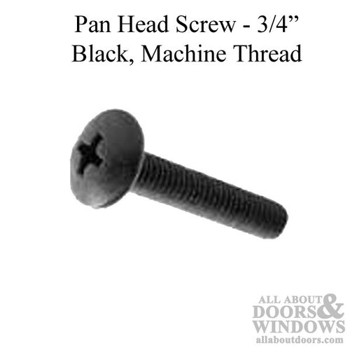 Pan Head Machine Thread Screw 0.75 Inch Black - Pan Head Machine Thread Screw 0.75 Inch Black