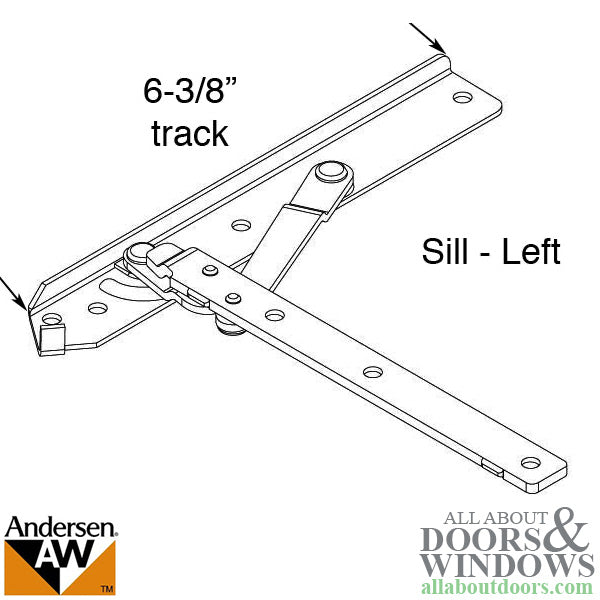 Hinge, Sill, Left 22 Inch Standard Andersen Casement Enhanced - Hinge, Sill, Left 22 Inch Standard Andersen Casement Enhanced