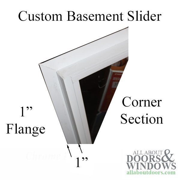 Columbia C580 Vinyl Sliding Basement Window w/ Exterior Fin - Columbia C580 Vinyl Sliding Basement Window w/ Exterior Fin