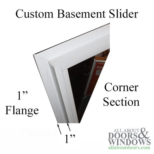 Columbia C580 Vinyl Sliding Basement Window w/ Exterior Fin - Columbia C580 Vinyl Sliding Basement Window w/ Exterior Fin