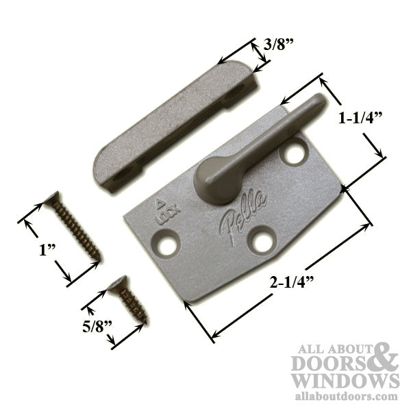 Sash Lock, Pella Designer Series 3 hole w/ Keeper - Choose Color - Sash Lock, Pella Designer Series 3 hole w/ Keeper - Choose Color