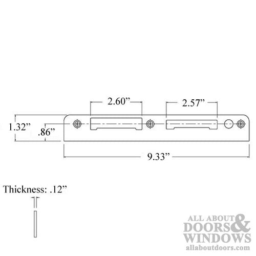 Strike Plate, Latch and Deadbolt - Yellow Dichromate - Strike Plate, Latch and Deadbolt - Yellow Dichromate