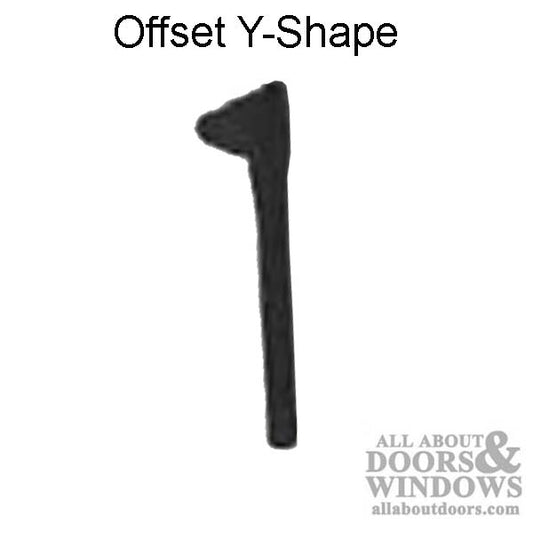 Vinyl Storm OffSet Y Shape Door Sweep Larson OffSet Y Shape Draft Stopper - Black