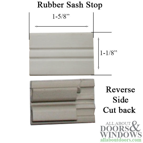 Sash Stop  1-1/8 x 1-5/8 , Single & Double Hung Windows - Sash Stop  1-1/8 x 1-5/8 , Single & Double Hung Windows