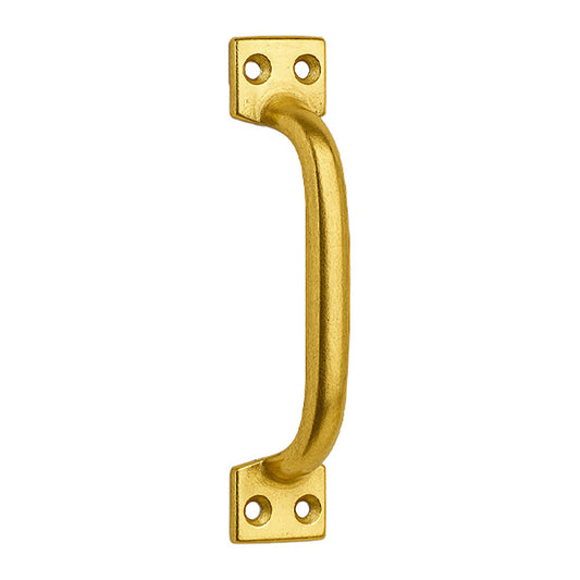 Garage Door & Gate Pull – 5-3/4" Brass Plated – Heavy-Duty Stamped Steel