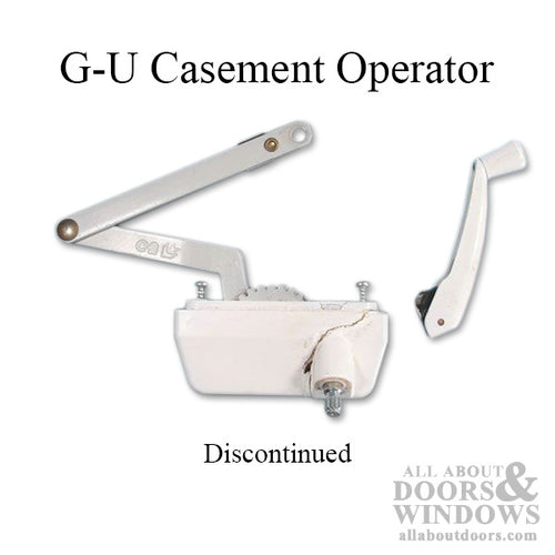 G-U Casement Operator, Plastic / Vinyl, RH - Discontinued - See Notes - G-U Casement Operator, Plastic / Vinyl, RH - Discontinued - See Notes