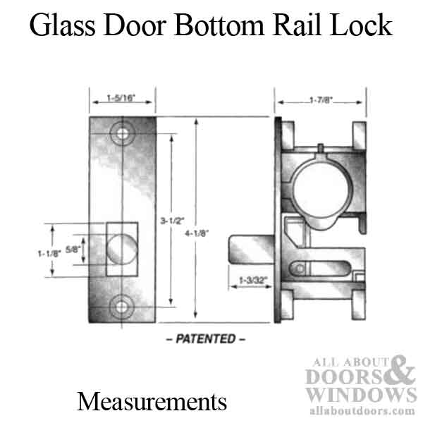 Bottom Rail Lock, 1-7/8