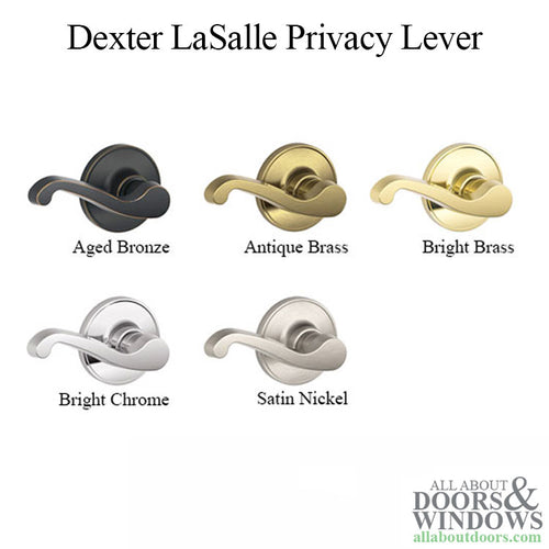 Dexter LaSalle J40-605 Right Hand Privacy Lever - Polished Brass J40-LAS-605R - Dexter LaSalle J40-605 Right Hand Privacy Lever - Polished Brass J40-LAS-605R