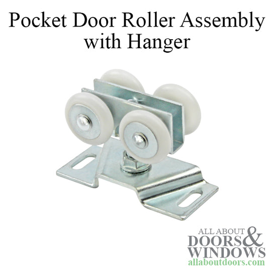 Pocket Door Hanger 4 Nylon Wheels 7/8 Inch Diameter