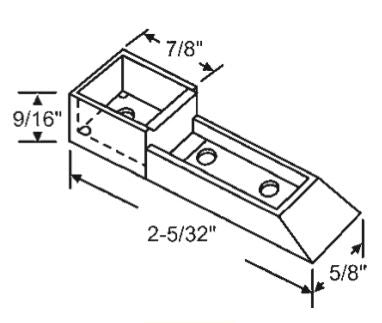 Peerless Top Sash Guide, Metal/ Aluminum Window - White Plastic - Peerless Top Sash Guide, Metal/ Aluminum Window - White Plastic