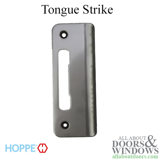 Strike Plate, PT0009N, Tongue curved lip 1.74 x 4.57 - Stainless Steel