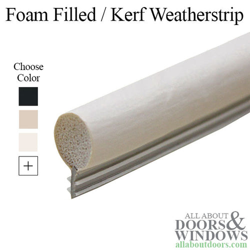 Kerf Style Weatherstrip with 1/4 Inch Foam Filled Bulb - Kerf Style Weatherstrip with 1/4 Inch Foam Filled Bulb