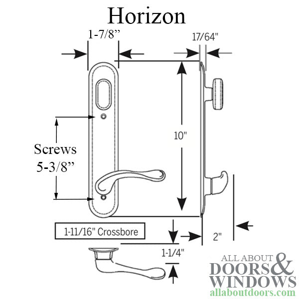 Trilennium Peachtree IPD Active Keyed Handle Set 1-3/4 Door - Trilennium Peachtree IPD Active Keyed Handle Set 1-3/4 Door