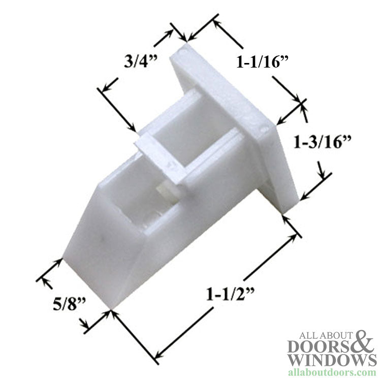 Top Sash Cam Guide Set, Left and Right, Plastic  - White - Top Sash Cam Guide Set, Left and Right, Plastic  - White