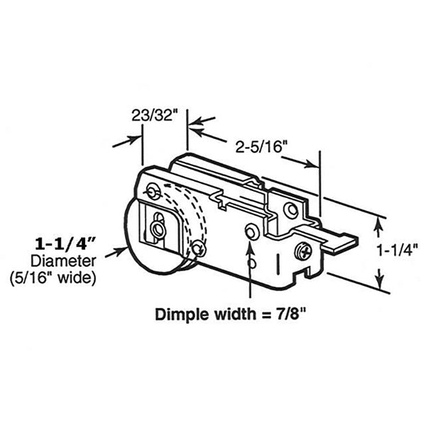 1-1/4  Nylon  wheel, Roller Assembly - 1-1/4  Nylon  wheel, Roller Assembly
