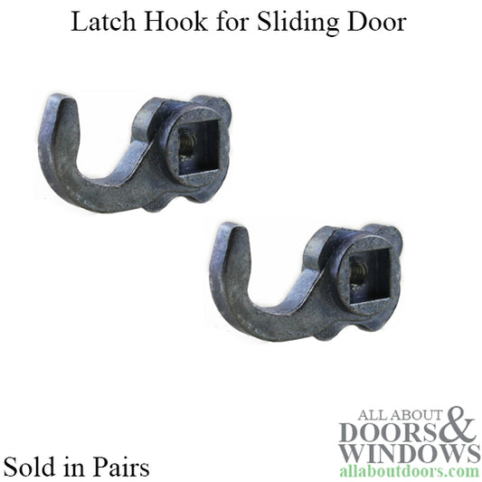 Diecast Latch Hook for Sliding Patio Door 1" Long